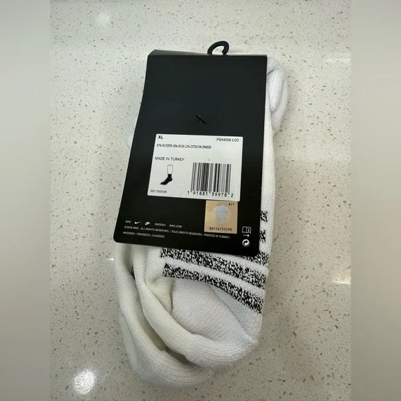 Men's NBA Nike White NikeGrip Power Performance Crew Socks  12-15 men’s XL - Picture 2 of 3